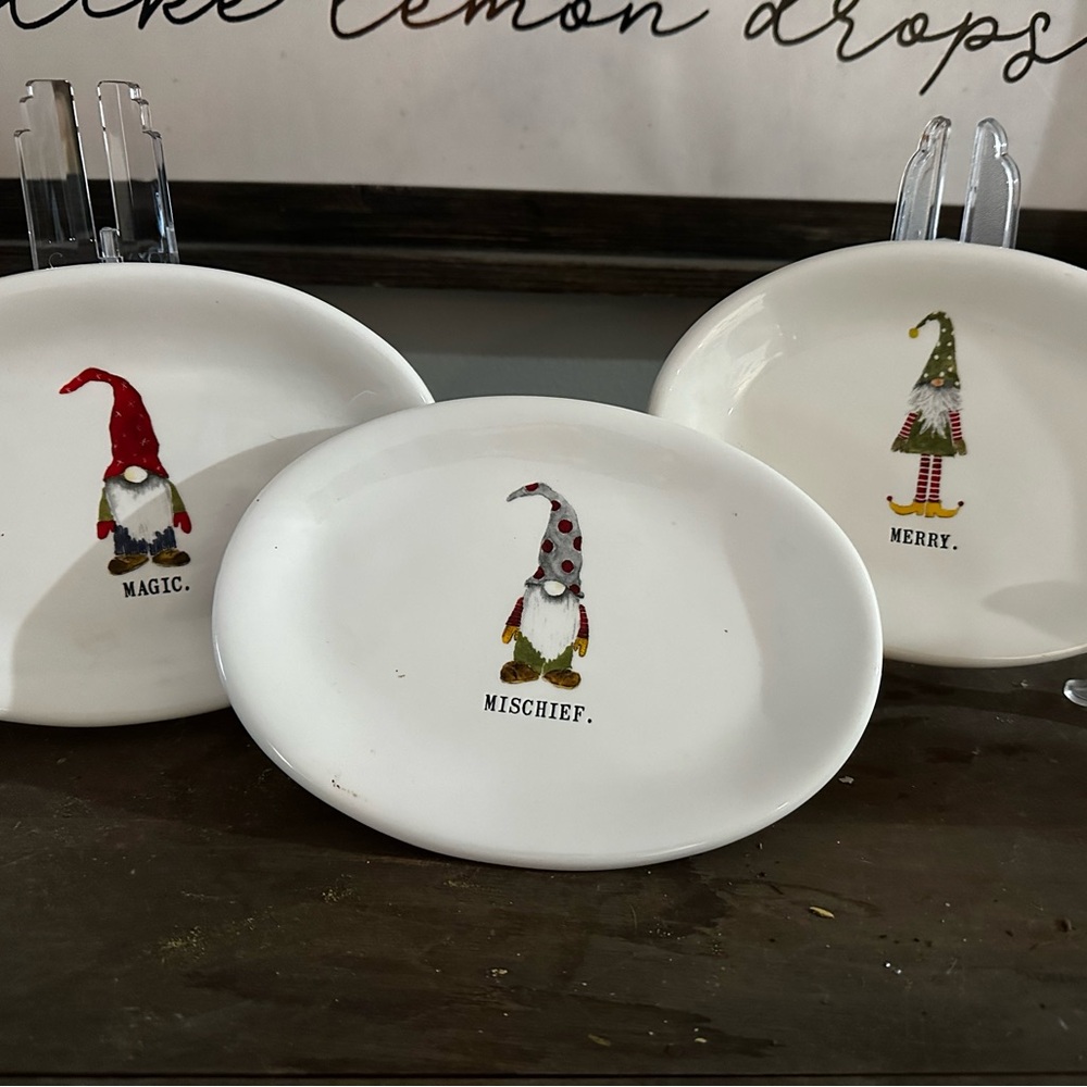 Rae Dunn gnome plates